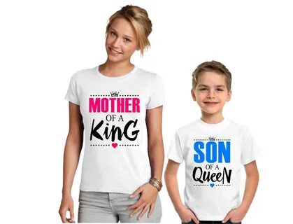 Футболки для мамы и сына Mother of the king son of a queen купить