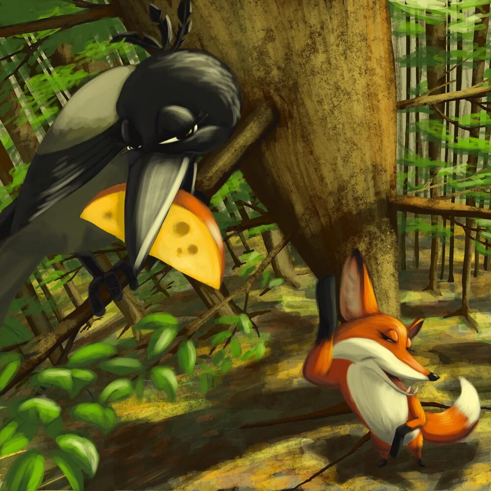 ворона м лисица. иван крылов "ворона и лисица". басни. иван андреевич крылов лиса и ворона. басня лиса и ворона.