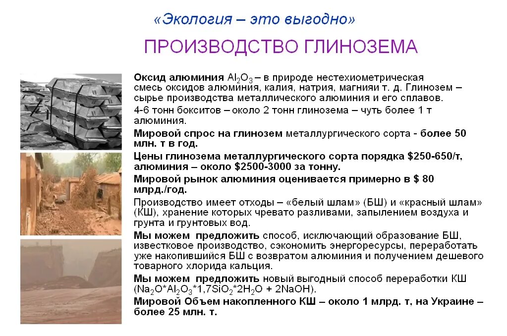 Примеси в глиноземе