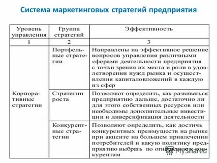 Маркетинговая стратегия компании