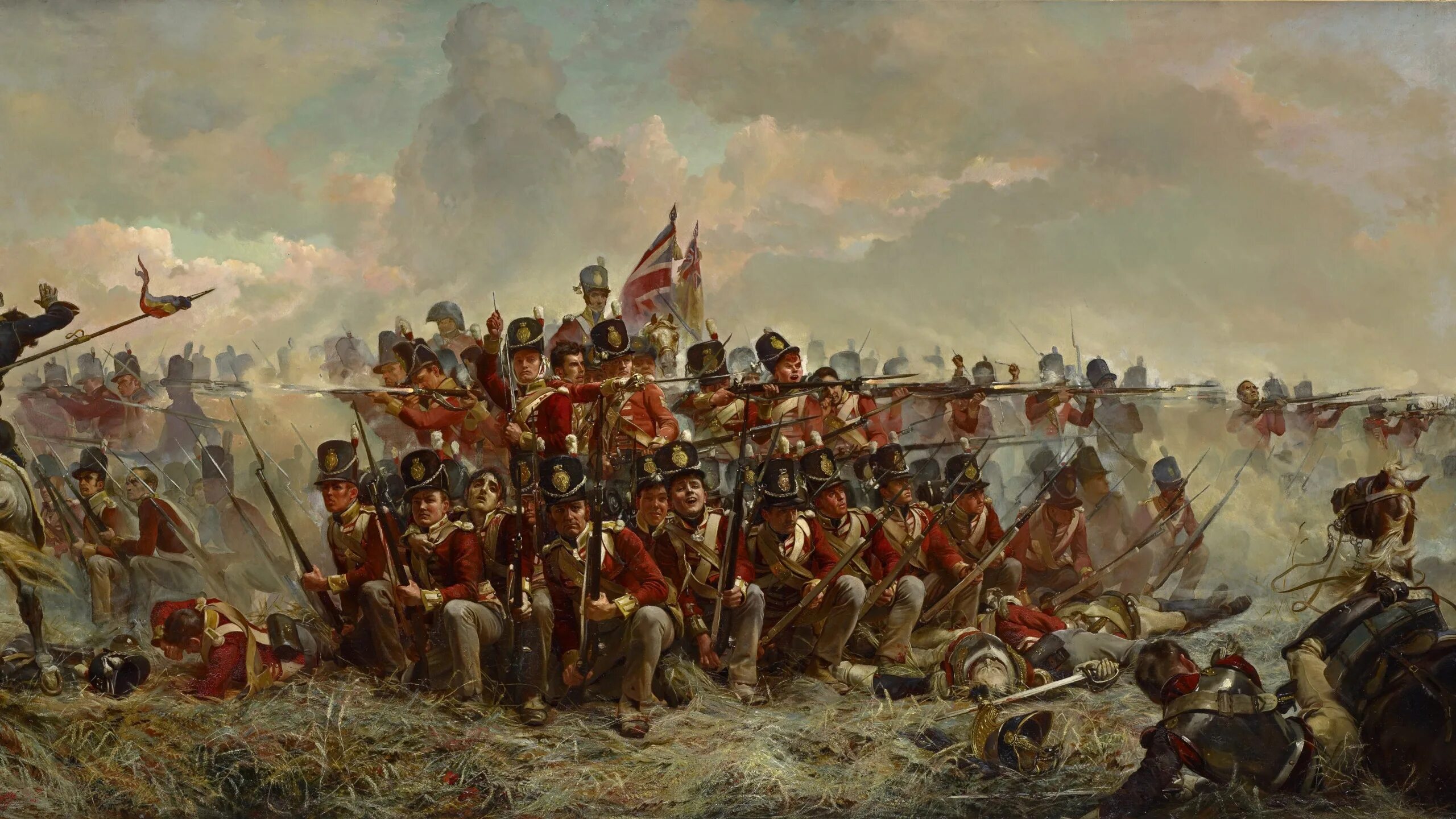 Битва 16 2. Битва при катр-бра 1815. элизабет томпсон, леди батлер.. сражение при ватерлоо. батальная живопись ватерлоо.