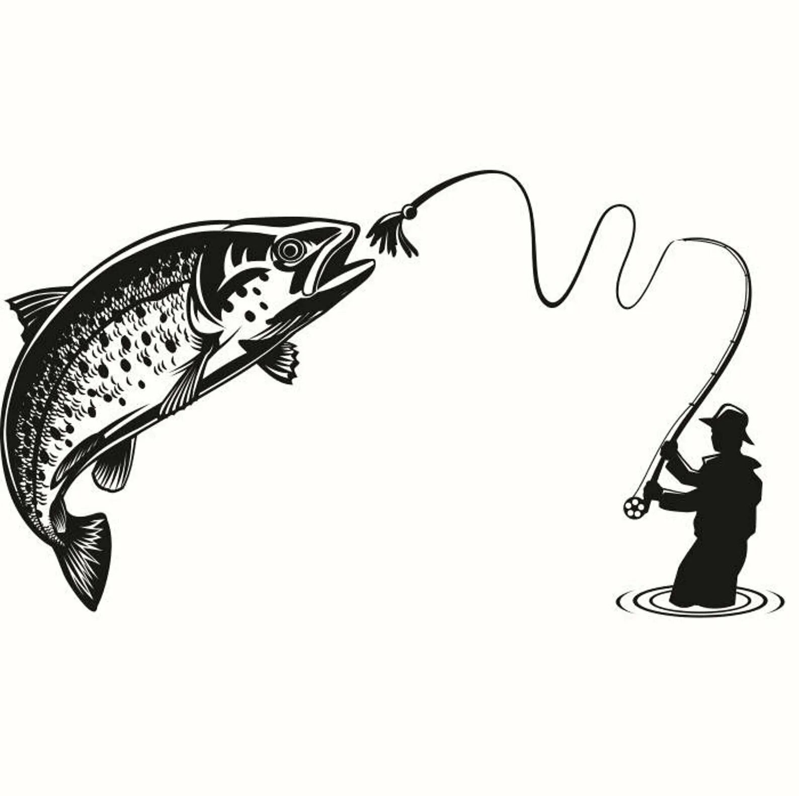 Ловить на легкое. Рыба на удочке. Векторные изображения рыбалка. Трафарет рыбака с удочкой. Рыба на удочке вектор.