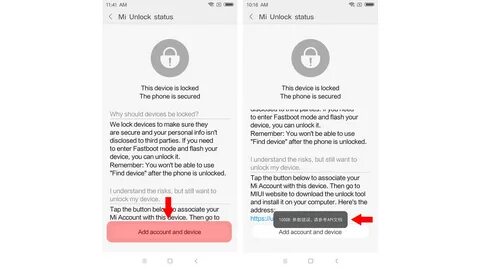 Unlock mi devices