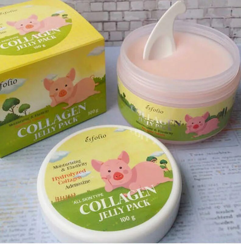 Ночная маска корея. Esfolio Collagen Jelly Pack. Ночная маска с коллагеном Esfolio. Esfolio крем. Эсфолио крем с коллагеном.