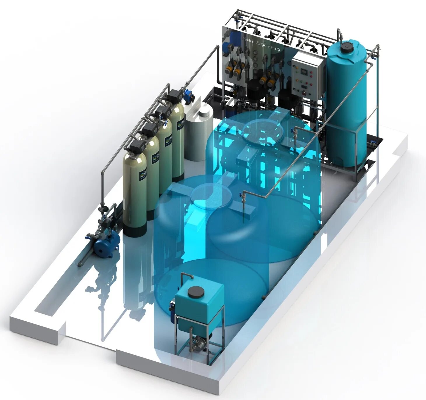 Покупка стоков. Станция очистки воды. Проектирование водоподготовки. Блочная система водоподготовки. Станция водоочистки 3д.