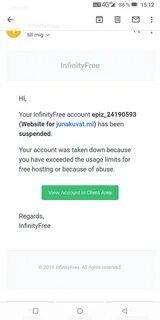 Your account is suspended
