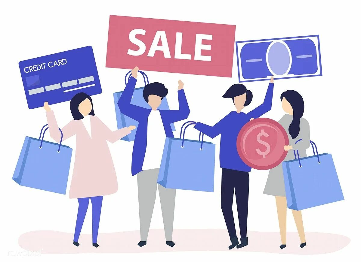 Https sale. Sale картинки люди. Flat иллюстрация распродажа. Consumers рисунок. Sales promotion картинки.