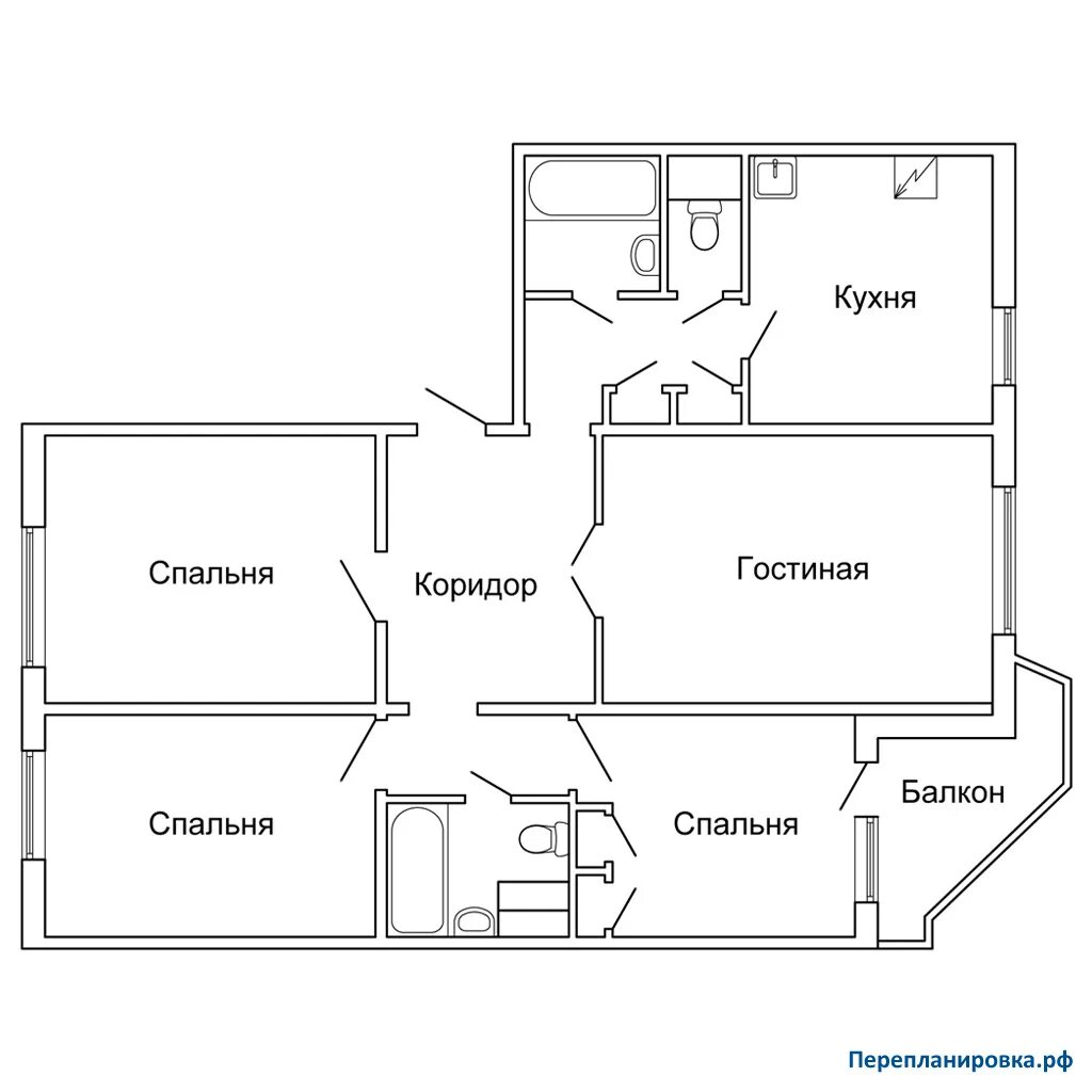 план 5 комнатной квартиры с размерами. план трехкомнатной квартиры с балконом. чертеж дом 4 комната. обмерочный чертеж п3м. чертежи 4 комнат.