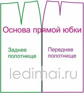 Боковые швы прямой юбки