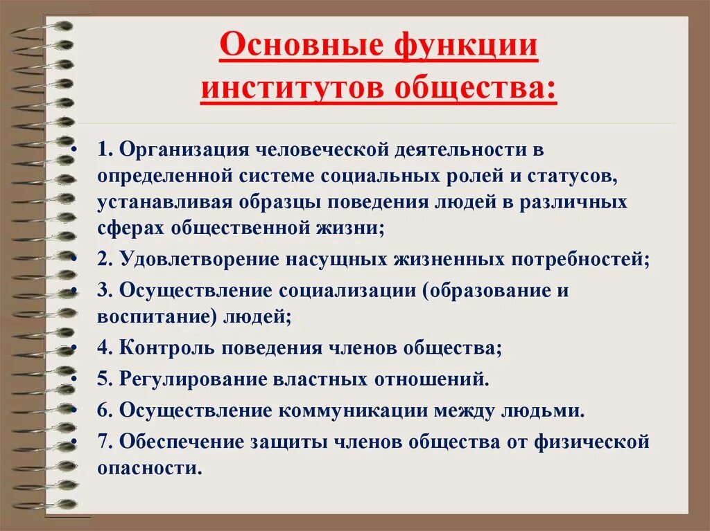 Функции институтов общества. Основные институты общества функции. Функции социальных институтов в обществе. Роль социальных институтов в обществе.