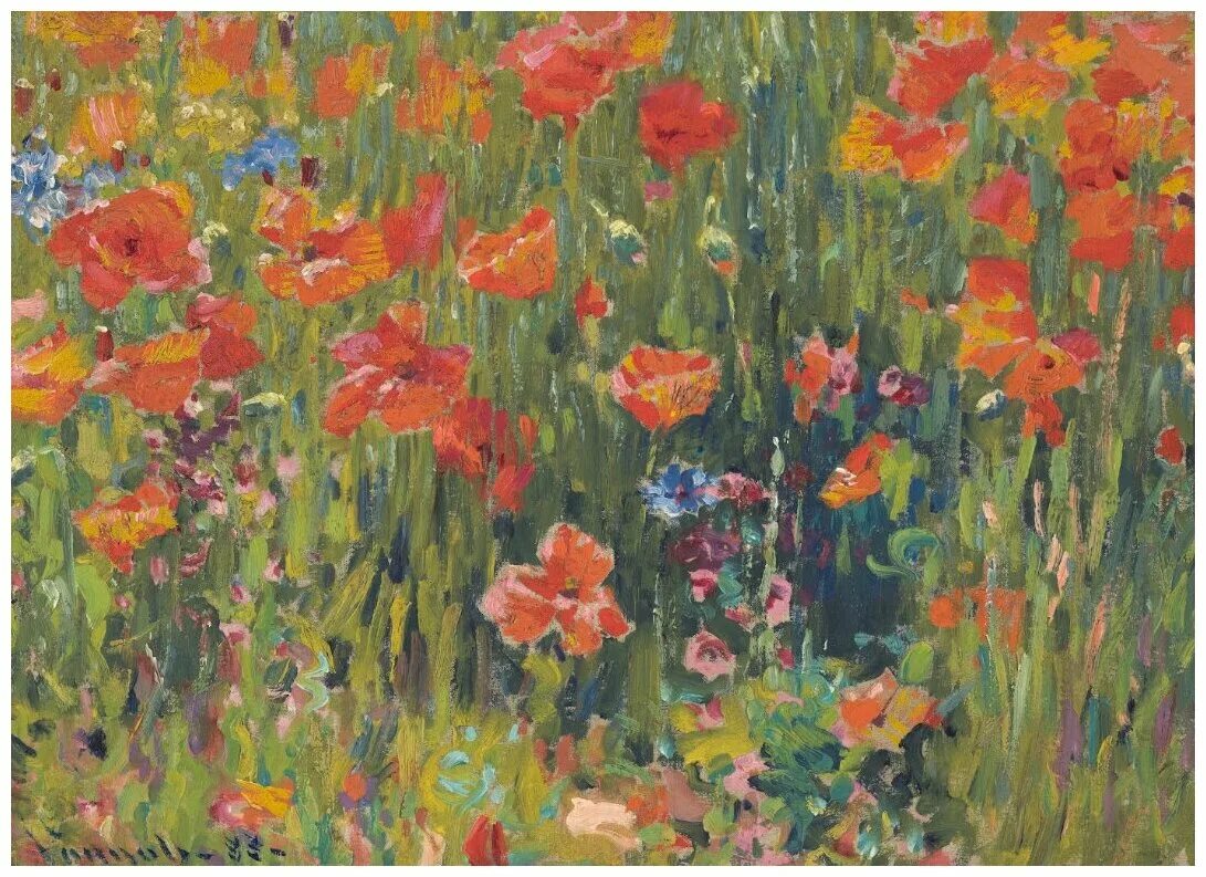 Store poppy. Художник Robert William Vonnoh. Маки Импрессионизм Моне.