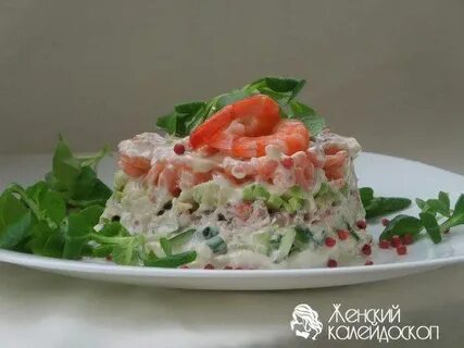 Салат креветки крабовым мясом