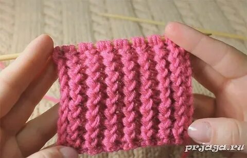 Французская резинка спицами видео