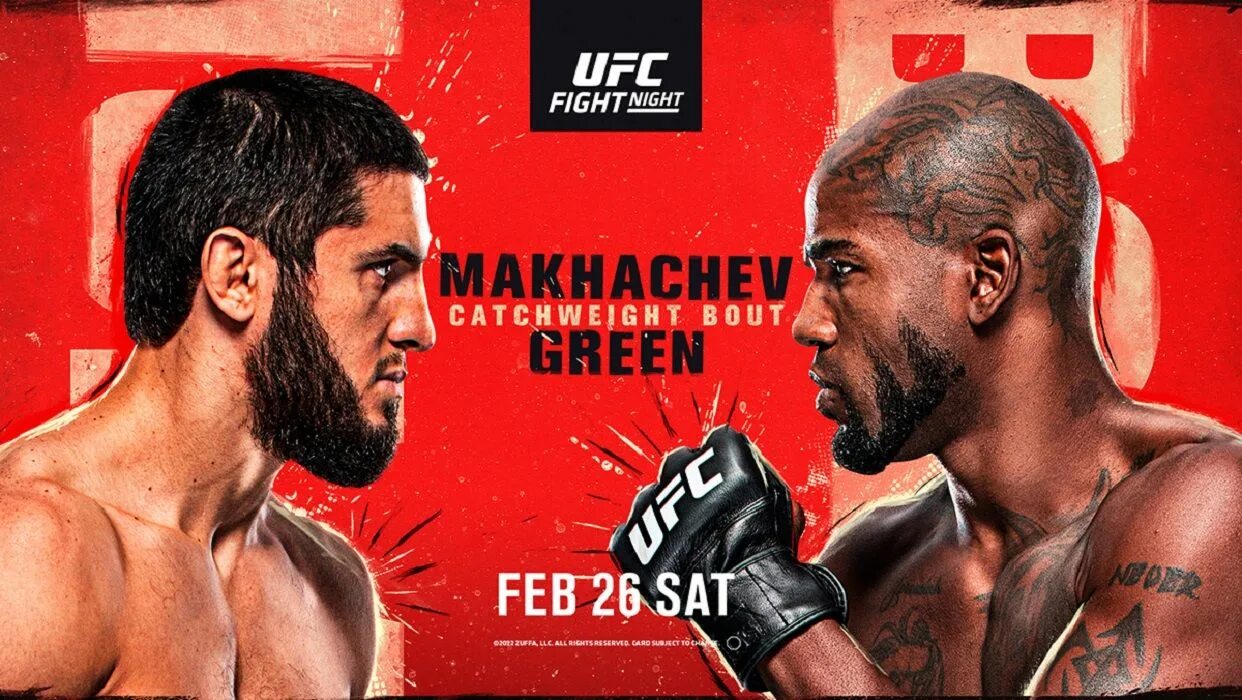 Прямая трансляция ufc вегас. Махачев Бобби Грин бой. UFC Fight Night: Махачев vs. Грин.