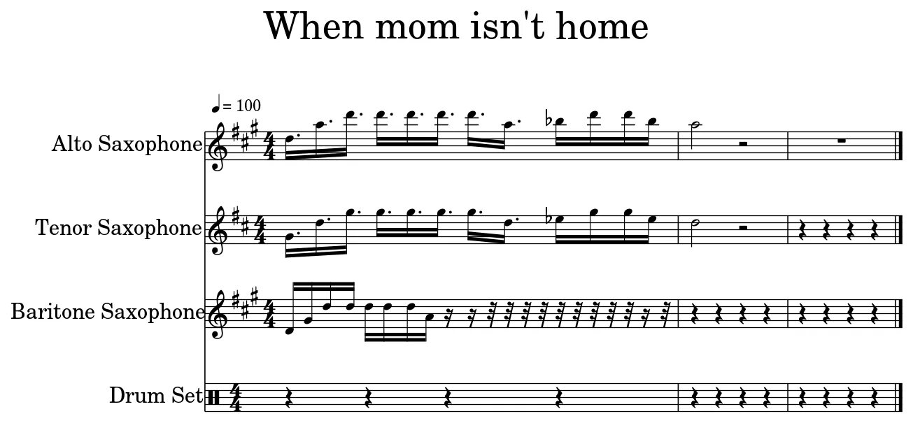 When mom isn't Home. When mom isn't Home Ноты для трубы. Ноты для тромбона when mom isn't Home. When mom is not Home Ноты.