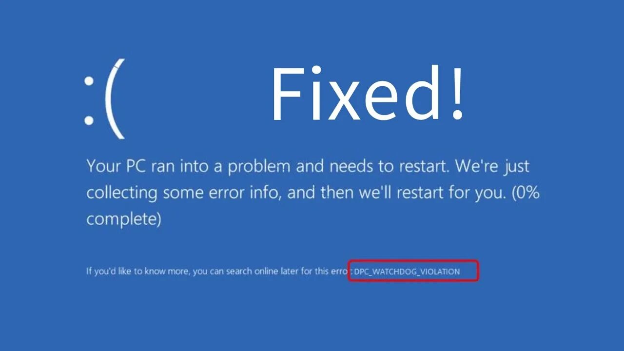Ошибка dpc watchdog violation windows 10. Dpc watchdog violation. dps watch dogs violation. dpc watchdog violation windows 10. bsod: dpc_watchdog_violation.
