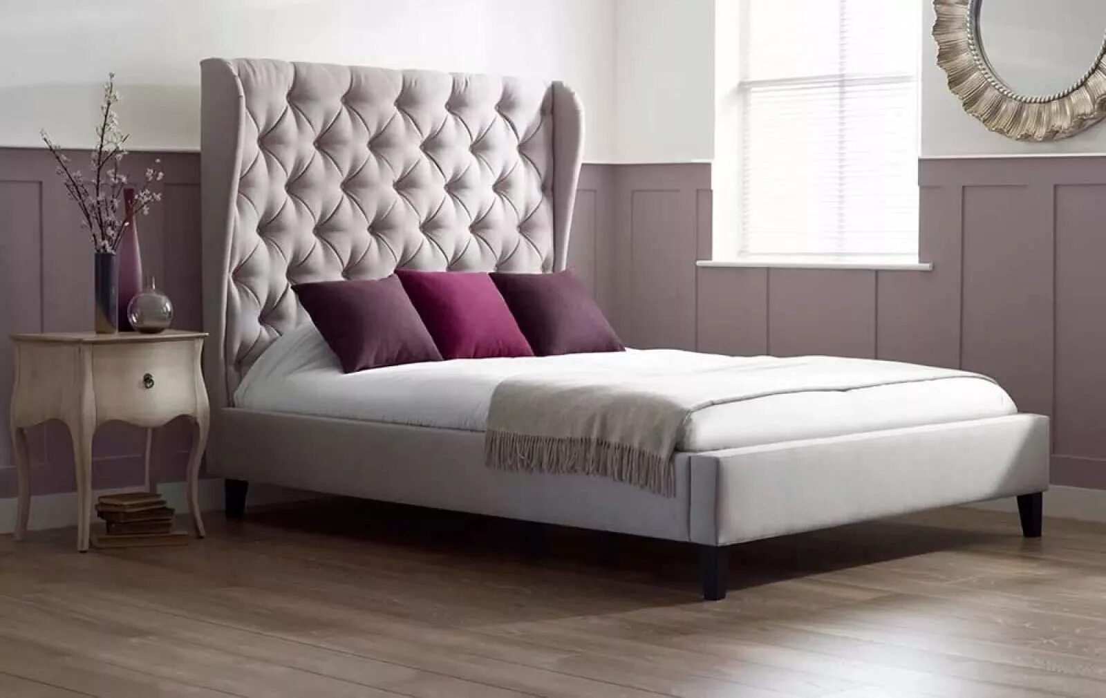 Leather storage bed with upholstered headboard FRIDA Bed by MisuraEmme Italian f