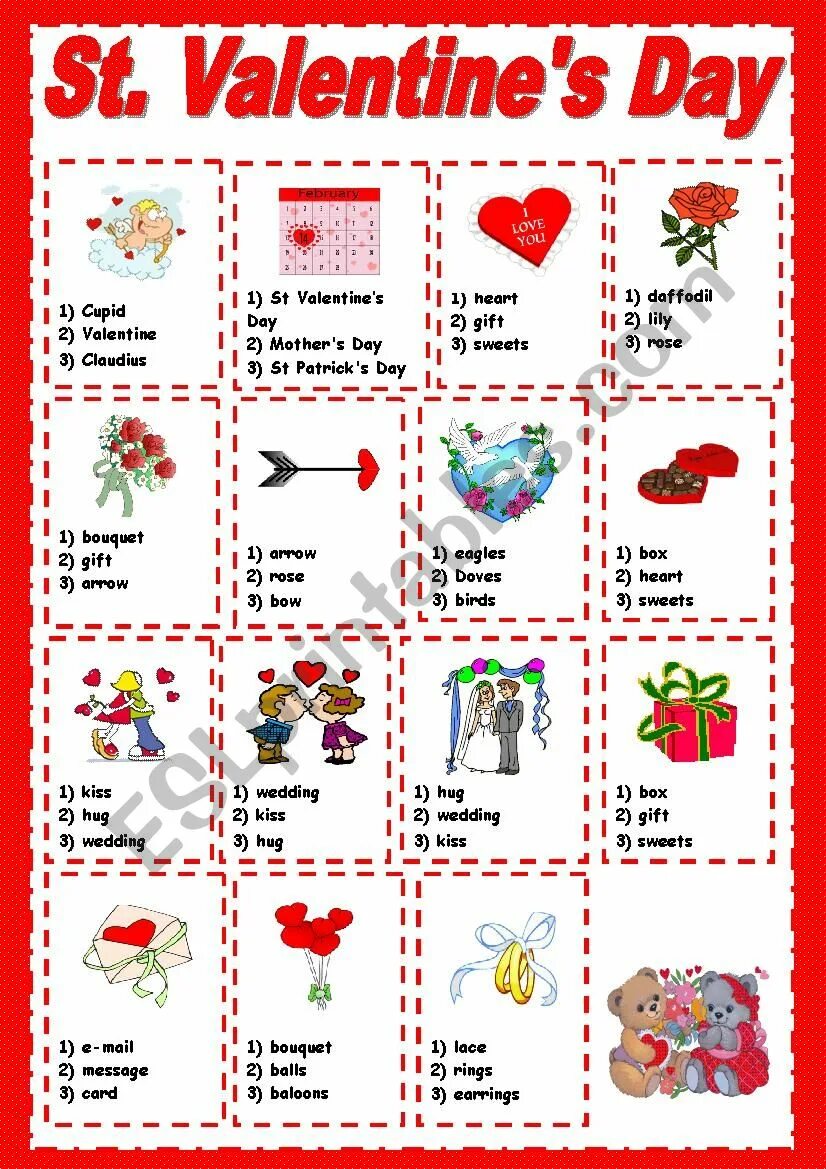 St Valentines Day for Kids. St Valentine's Day Vocabulary for Kids. Valentine s day reading