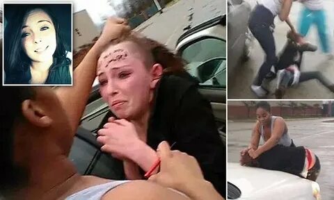 Sickening moment girl gang beat up man's girlfriend