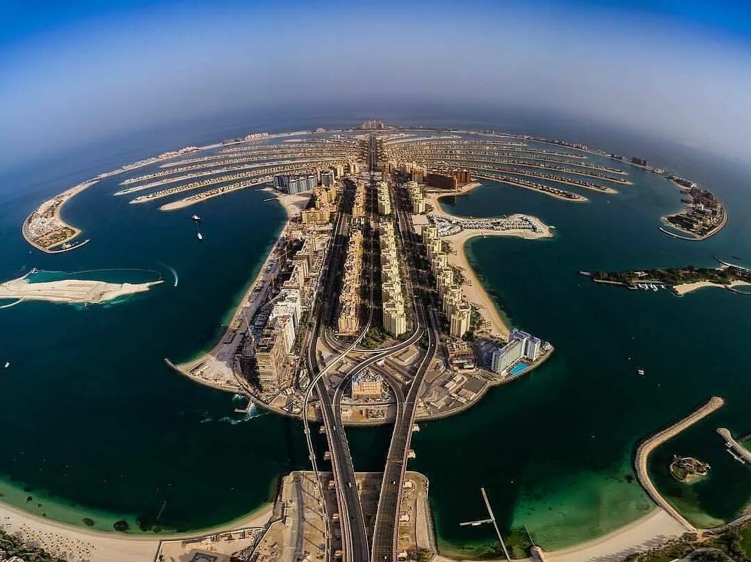 The Jumeirah Palm island, Dubai, United Arab Emirates Aerial photography, Palm i
