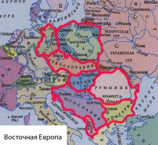 Западе почему е. Страны Центрально Восточной Европы на карте. Политическая карта Юго-Восточной Европы. Карта Восточной Европы со странами. Карта Юго Восточной Европы.