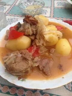 Баранина с картошкой в казане