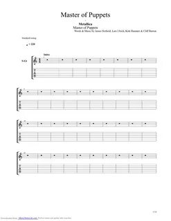 Master of puppets tabs