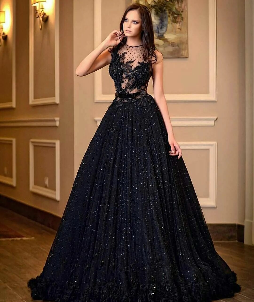 165.50 Delicate Tulle Bateau Neckline Backless 2 In 1 Evening Dresses With Beade
