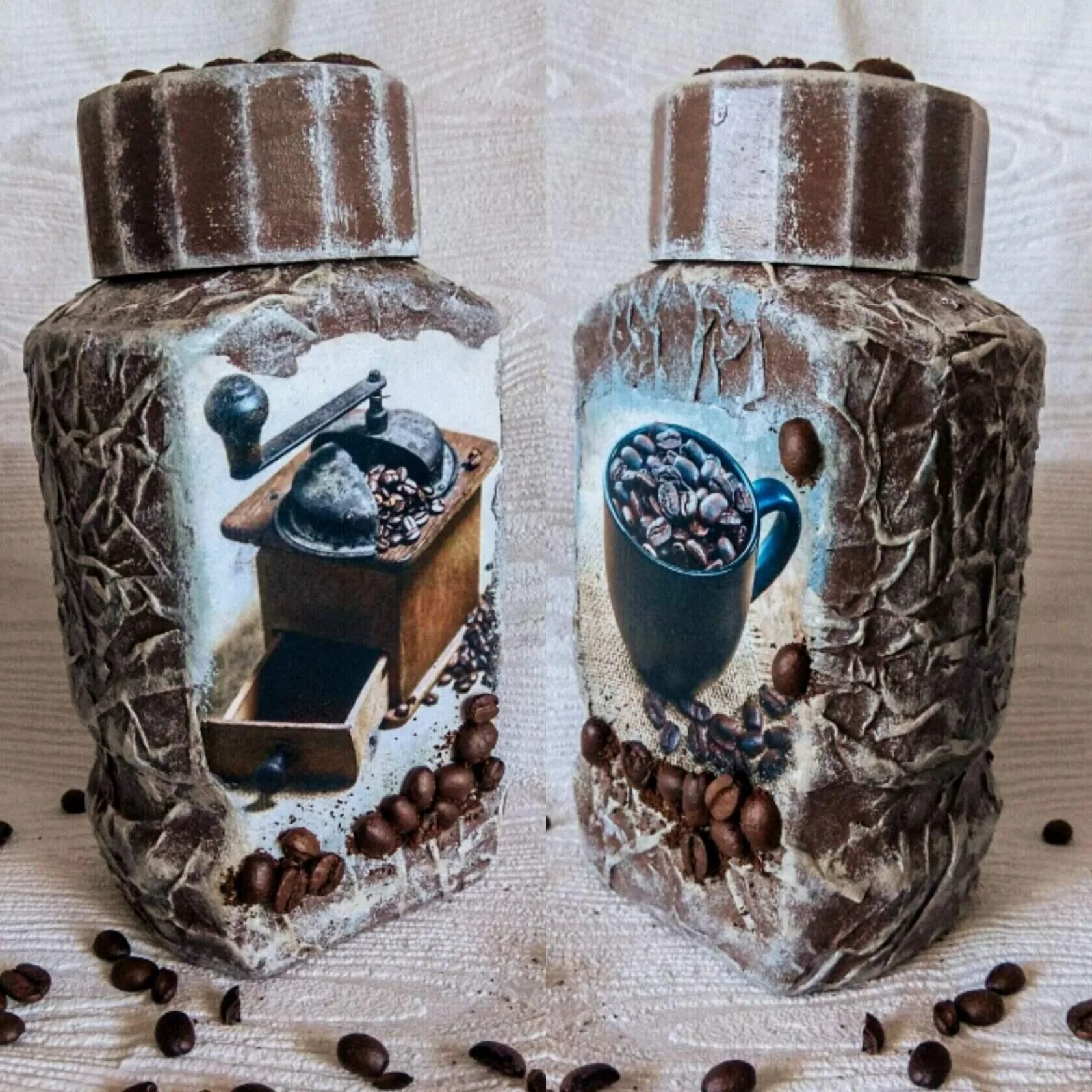 Банка из под кофе. Декупаж кофейных баночек. декор баночек из под кофе. декупаж банки кофе. декупаж баночек из под кофе.