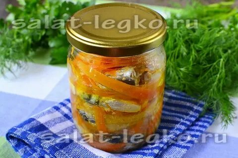 Салат скумбрия на зиму в банках