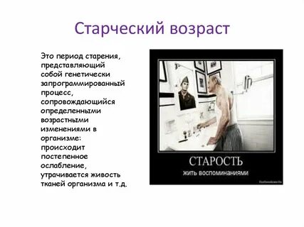 Старость период жизни человека