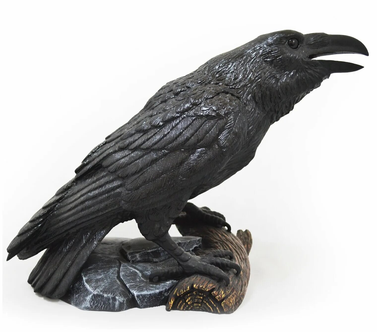 ворон фигурка. скульптура ворона. ворон статуэтка. садовая фигура ворона. бронзовый ворон статуэтка.