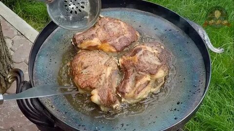 Мясо на садже на костре