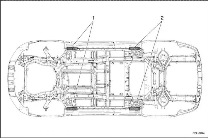 Точки подъема. Рама Шевроле Каптива. Схема моторного отсека Chevrolet Captiva. Шевроле Каптива 2014 года кузов рама. Шевроле Каптива кузов чертеж.