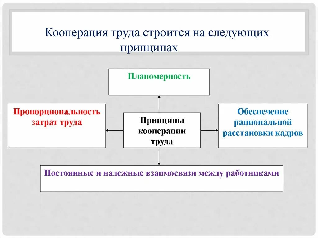 Принципами кооперации являются
