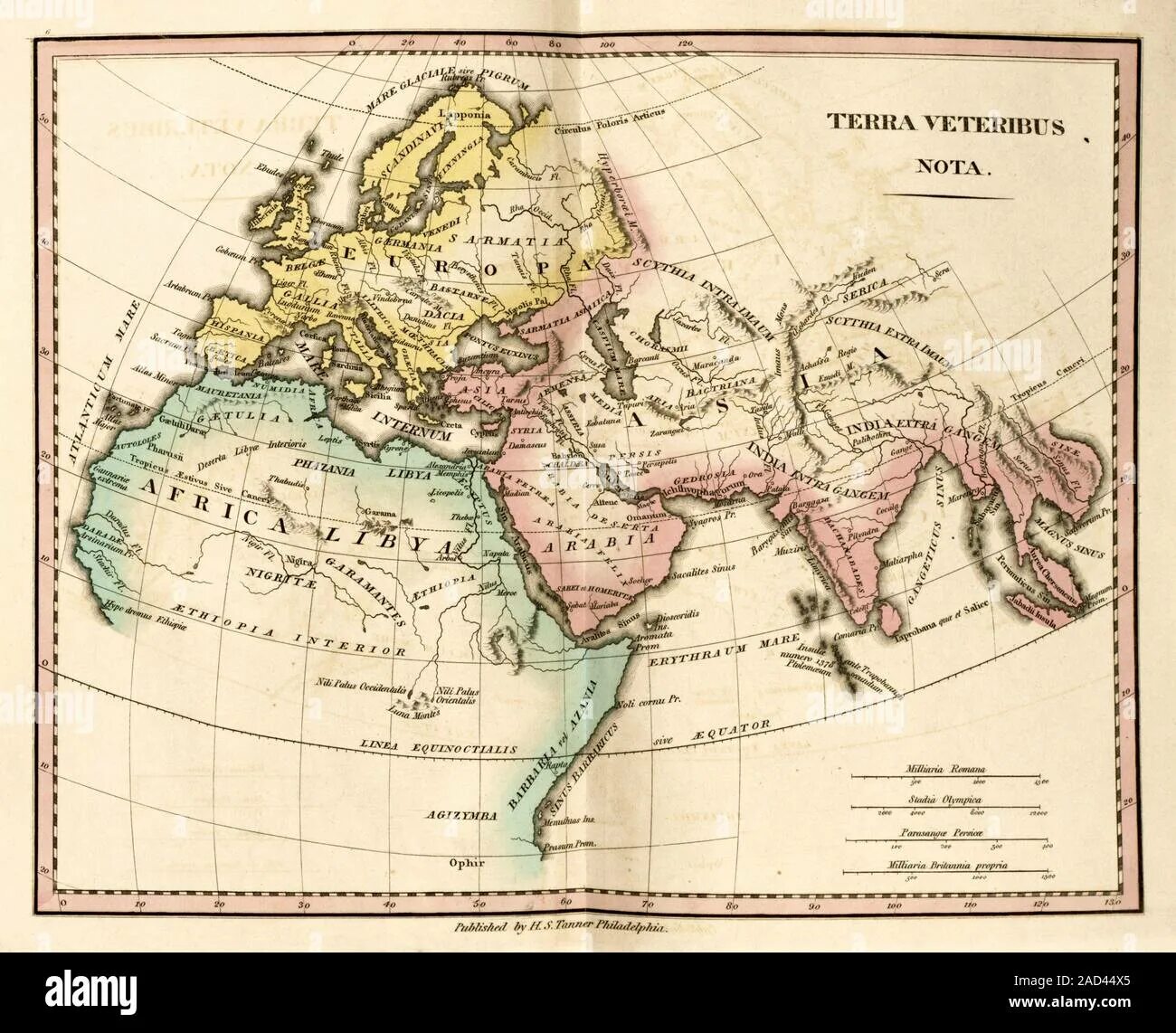 World Map 19 Century. География древности страница два. Автор первого атласа древней географии.