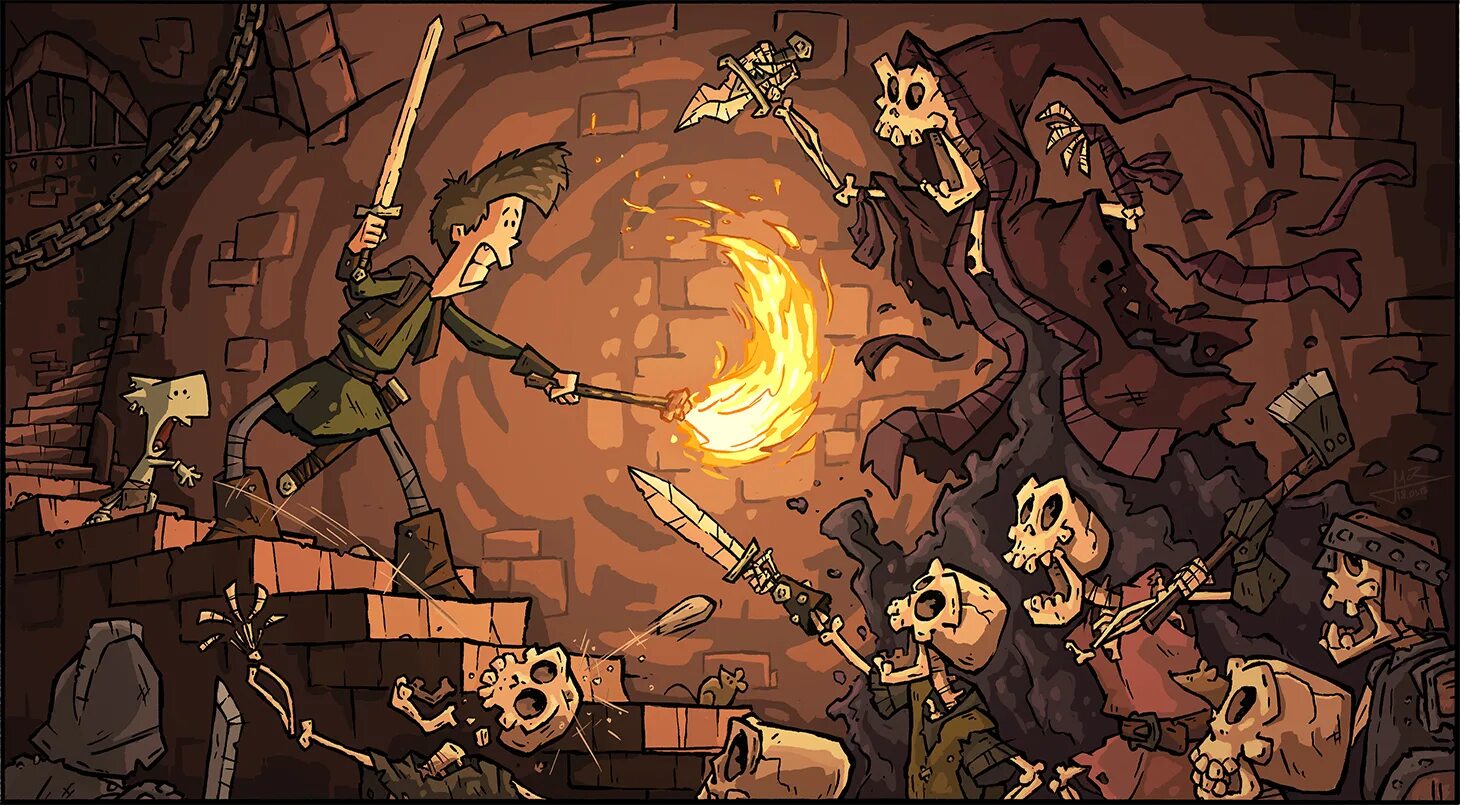 Сказки подземелье игра скелет. Спускаются в подземелье комикс.