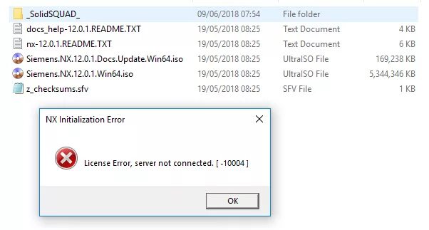 Licensing error