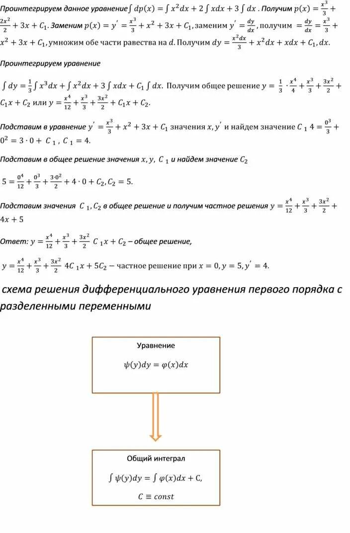 Решение общий интеграл дифференциального уравнения. Общий интеграл дифференциального уравнения имеет вид.