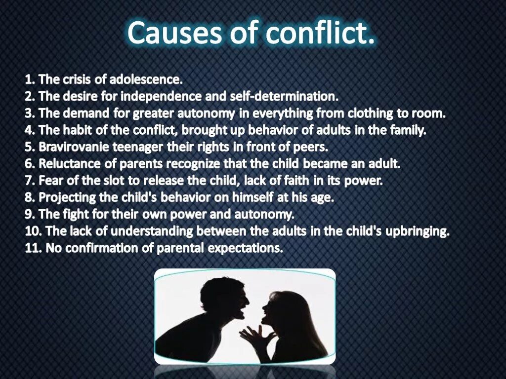 Causes of conflicts