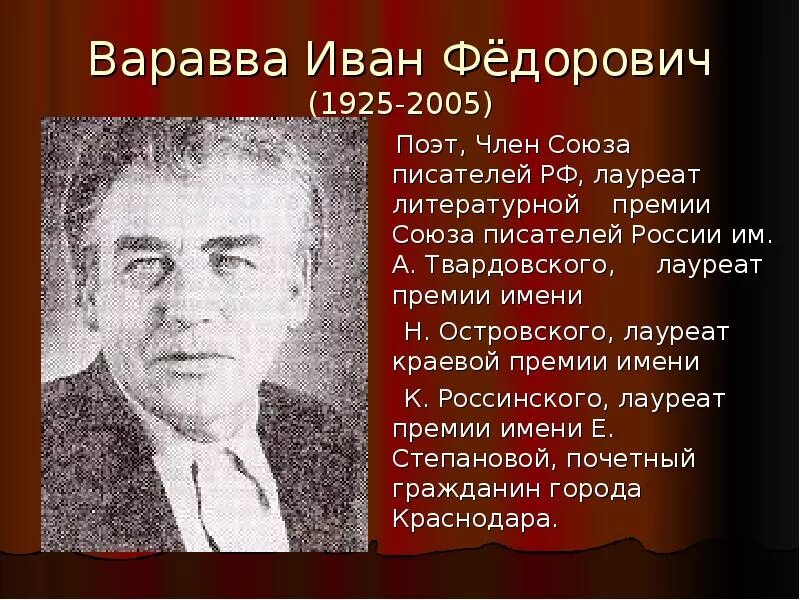 Писатели краснодарского края. Писатели Кубани Варава. Кубанские поэты и Писатели для детей.