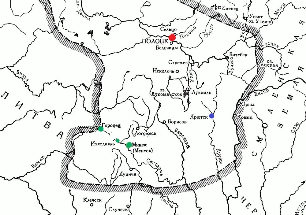 Княжества полоцкой земли. Карта Полоцкого княжества в 13 веке. Карта Полоцкого княжества в 12 веке. Полоцкое княжество на карте. Полоцкое княжество 12 век.