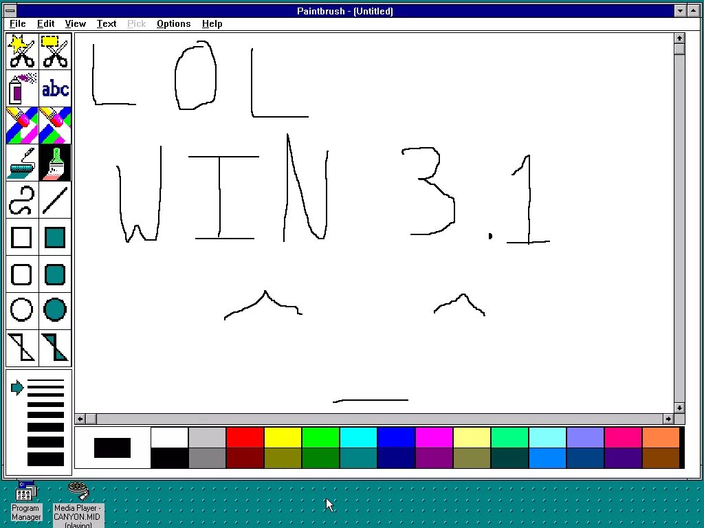 Paint это графический. Paintbrush редактор. Первая версия Windows Paint. Графический редактор MS Paint. Windows 3.1 Интерфейс.