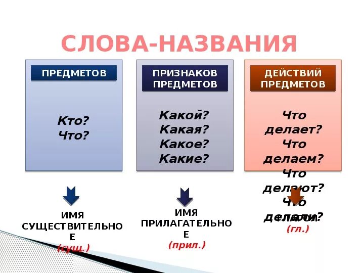 Слова названия предметов. Слова названия признаков предметов. Слова названия предмета кто что. Слова названия действий предметов. Какое слово называет действие предметов