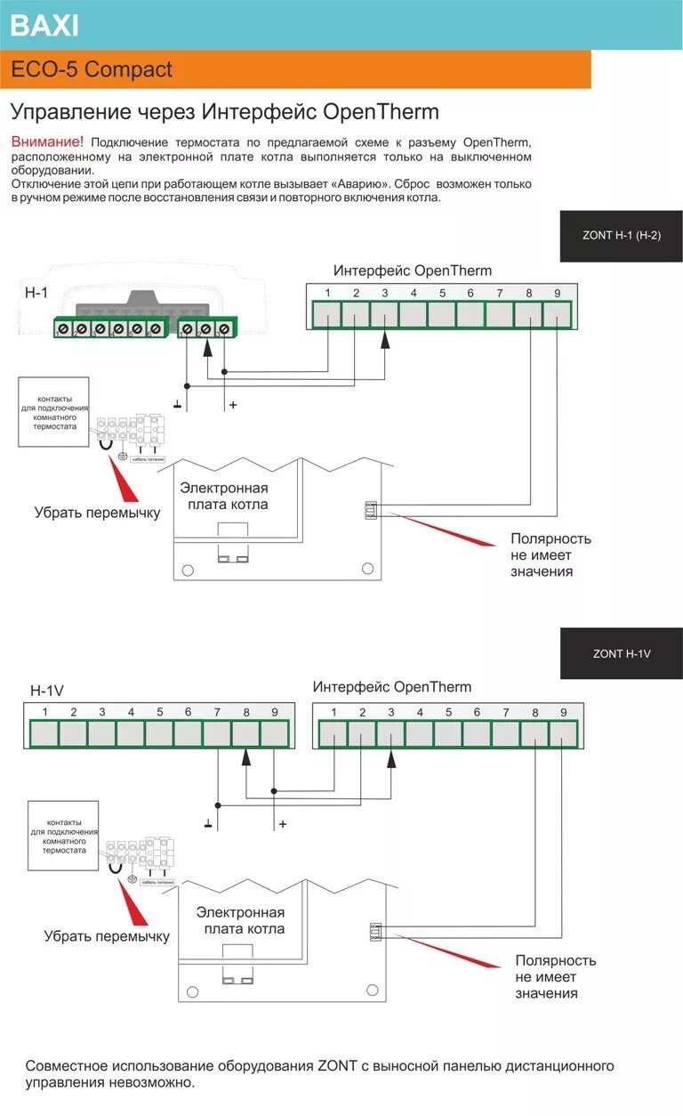 подключения термостатов gsm climate zont h1v к котлам Protherm