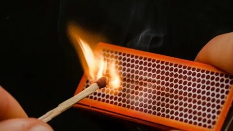 Что происходит со спичкой при трении ее