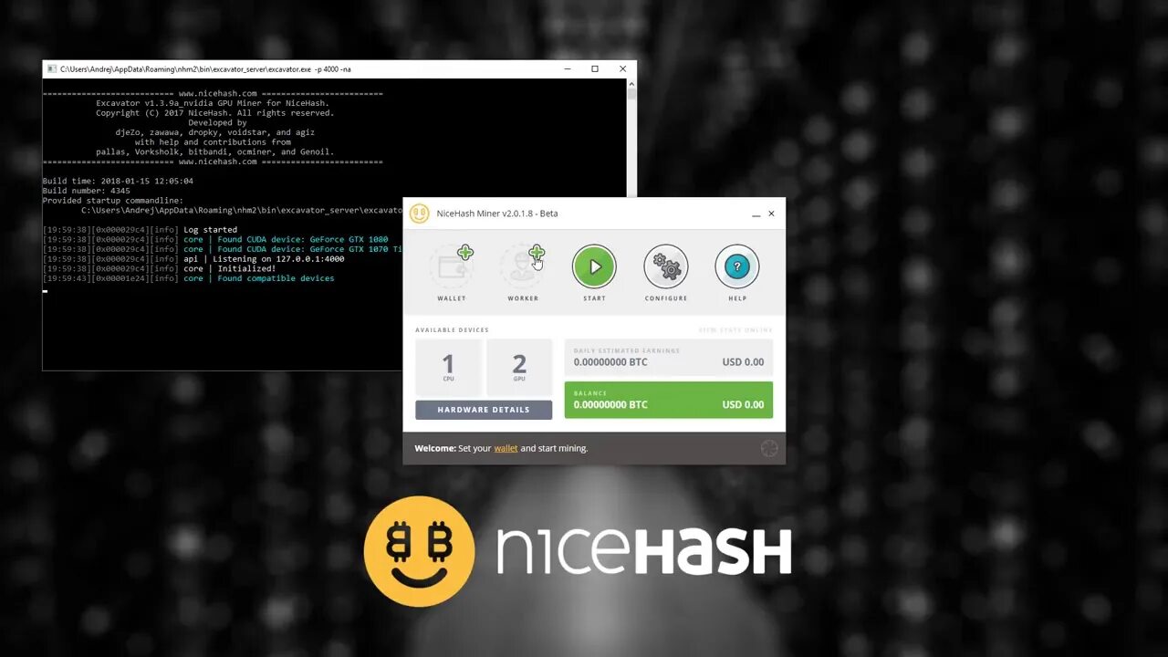 NICEHASH os. Найсхеш фото. EASYMINER как майнить.