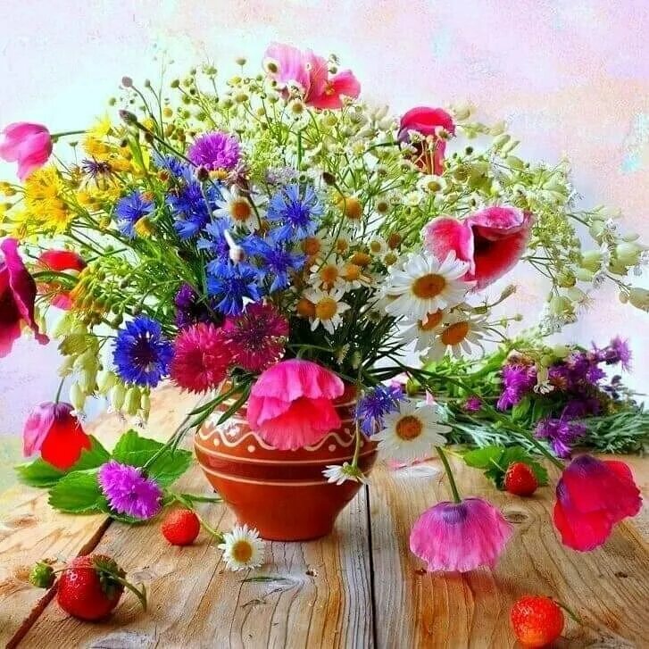 Gallery.ru / А5 - Мои принты. - atiiko Floral painting, Flower art, Flower art d
