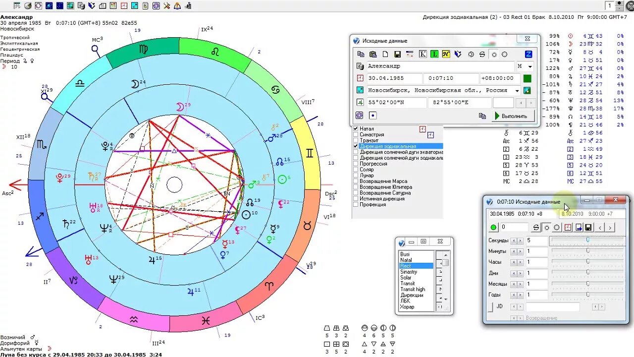 Дирекции солнца. Ректификация натальной карты. Ректификация времени рождения. Ректификация гороскопа. Ректификация уточнение времени рождения.