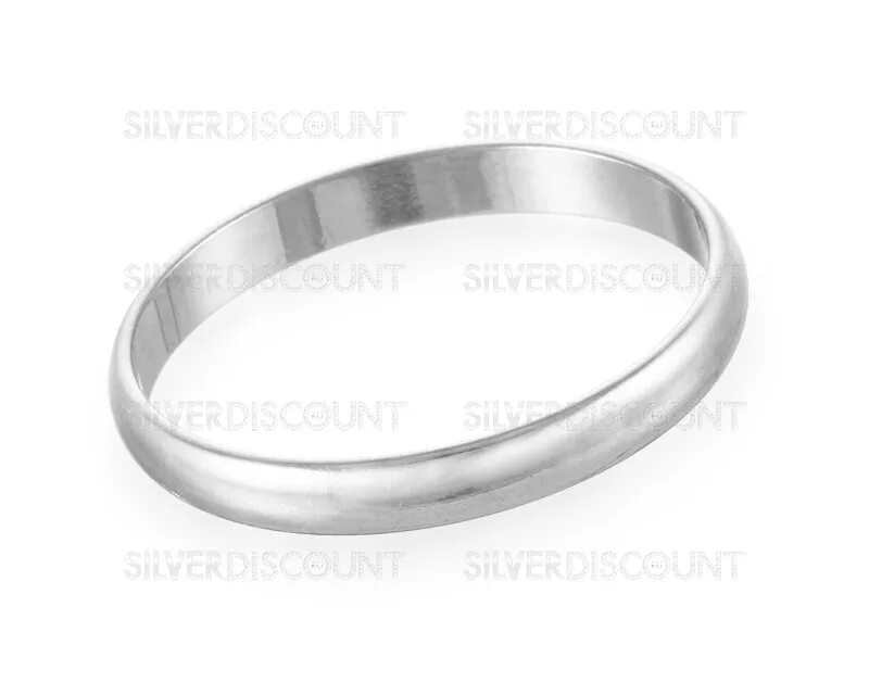 Тонкое кольцо без вставок. Кольцо 590*131 28070902. silverdiscount кольцо доллар.